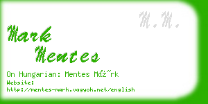 mark mentes business card